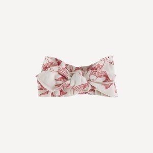 Set: classic skinny legging & knot top | red koi | organic cotton interlock
3-6m